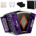 Accordion 31 Keys 12 Bass Diatonic Portable Button Accordion - Rich