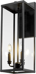Bestshared Outdoor Wall Lantern 24 in Clear Glass Wall Sconce
