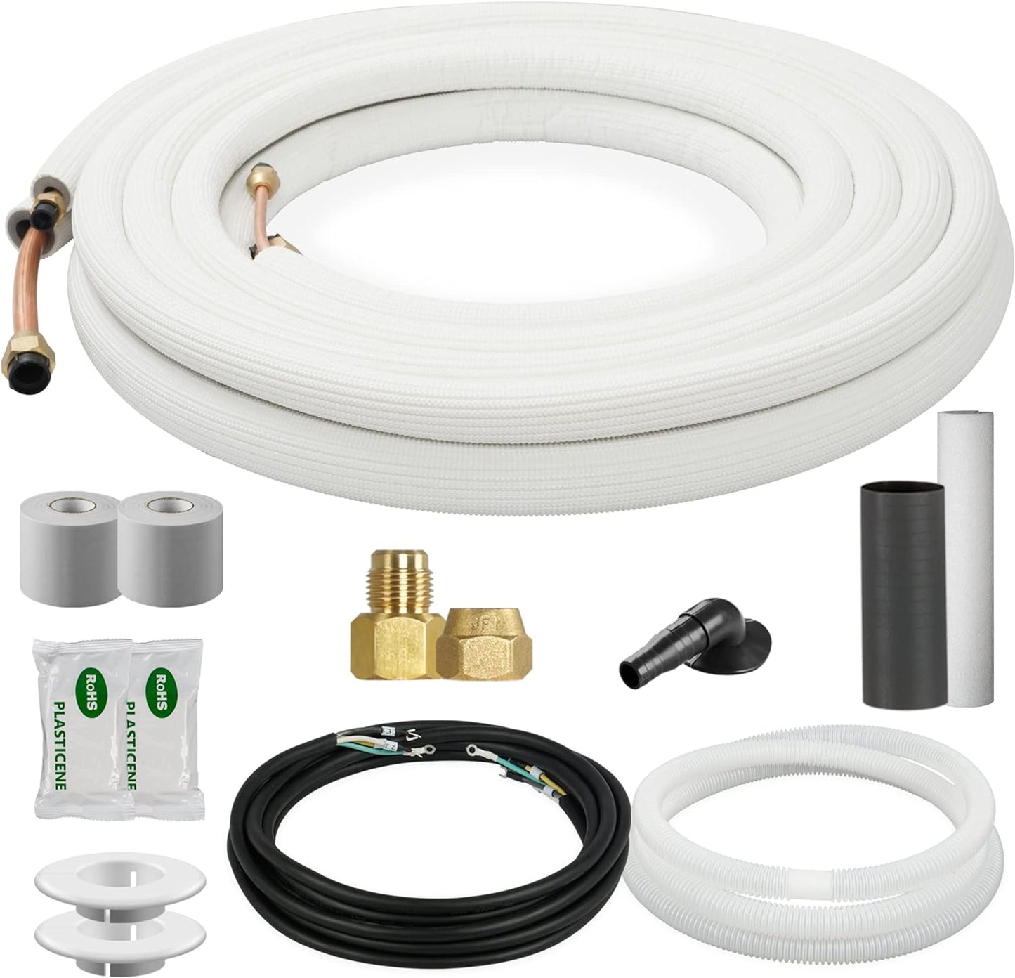 Della 50 Ft Mini Split Line Set - Superior Insulation for Efficient Cooling!