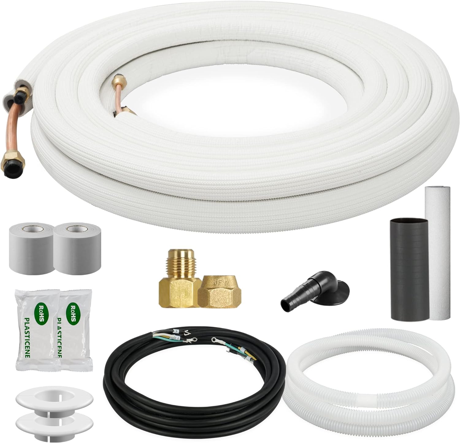 Della 50 Ft Mini Split Line Set - Superior Insulation for Efficient Cooling!