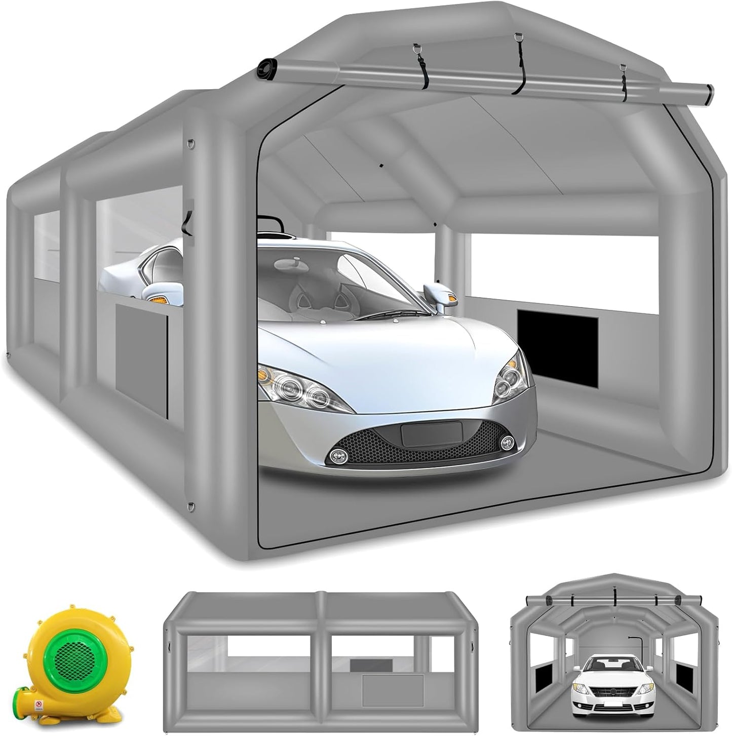 Inflatable Paint Booth for Car Workstation - 20X13.5X9.7Ft