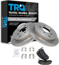 TRQ Rear Brake Pad & Rotor Kit Compatible with 2002-07 Rendezvous