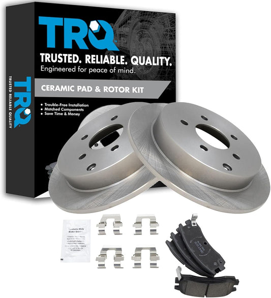 TRQ Rear Brake Pad & Rotor Kit for Buick Rendezvous & More