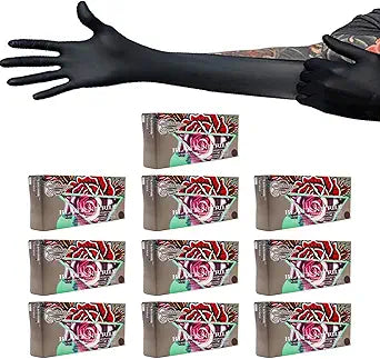 Blackwork Black Nitrile Gloves - Powder Free & Latex Free 1000ct