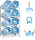 5 Gallon Water Bottle Holder 4 Tier Rack - Space Saving Stand