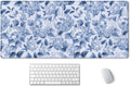 Blue Hydrangea Flowers Desk Mat 35.5in x 15.7in - Large Floral Mouse