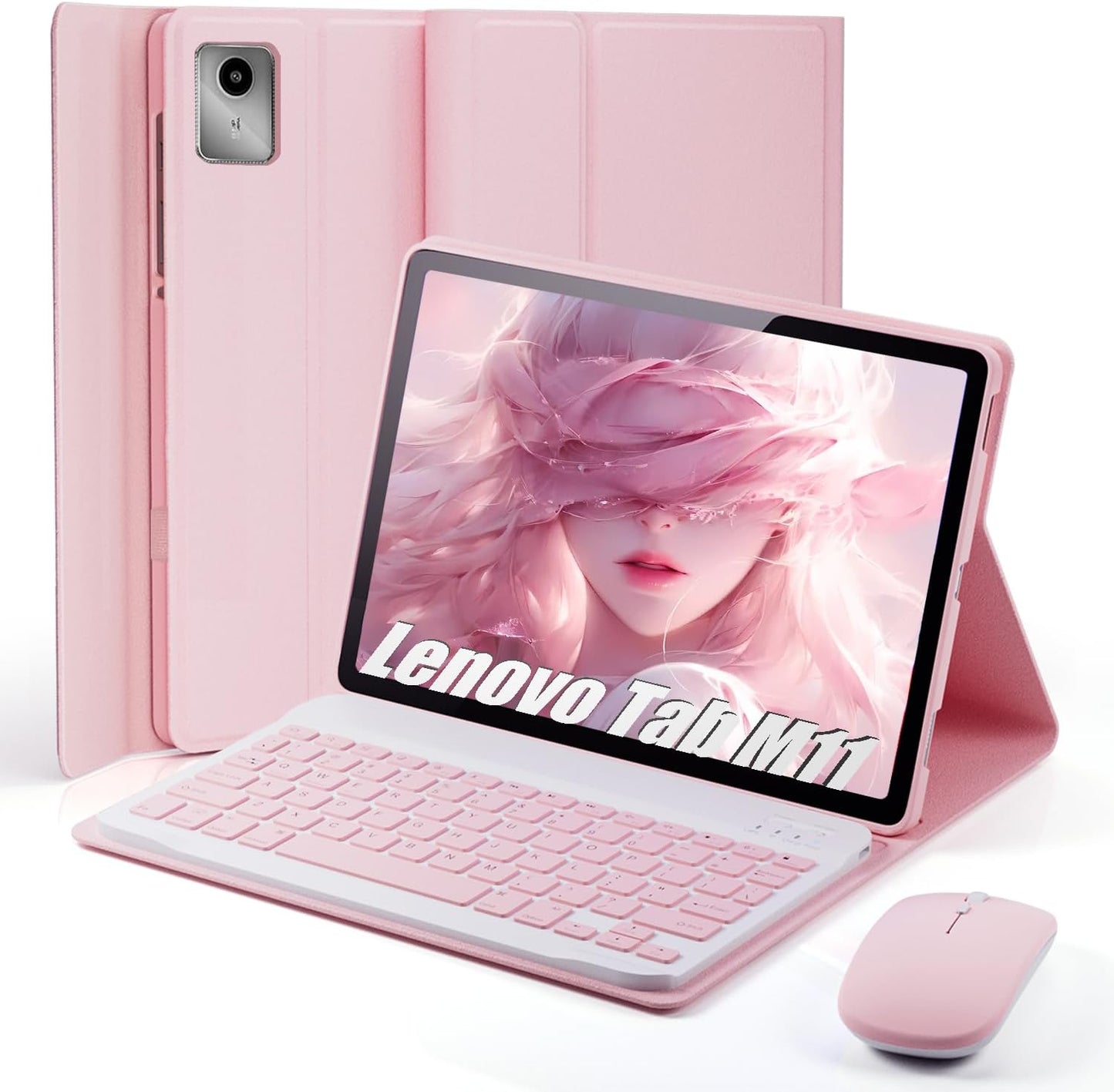 Keyboard Case for Lenovo Tab M11 / K11 LTE 2024 - Pink Cover