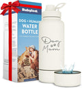 Dog Mom Water Bottle 32 oz - Insulated Stainless Steel Bottle