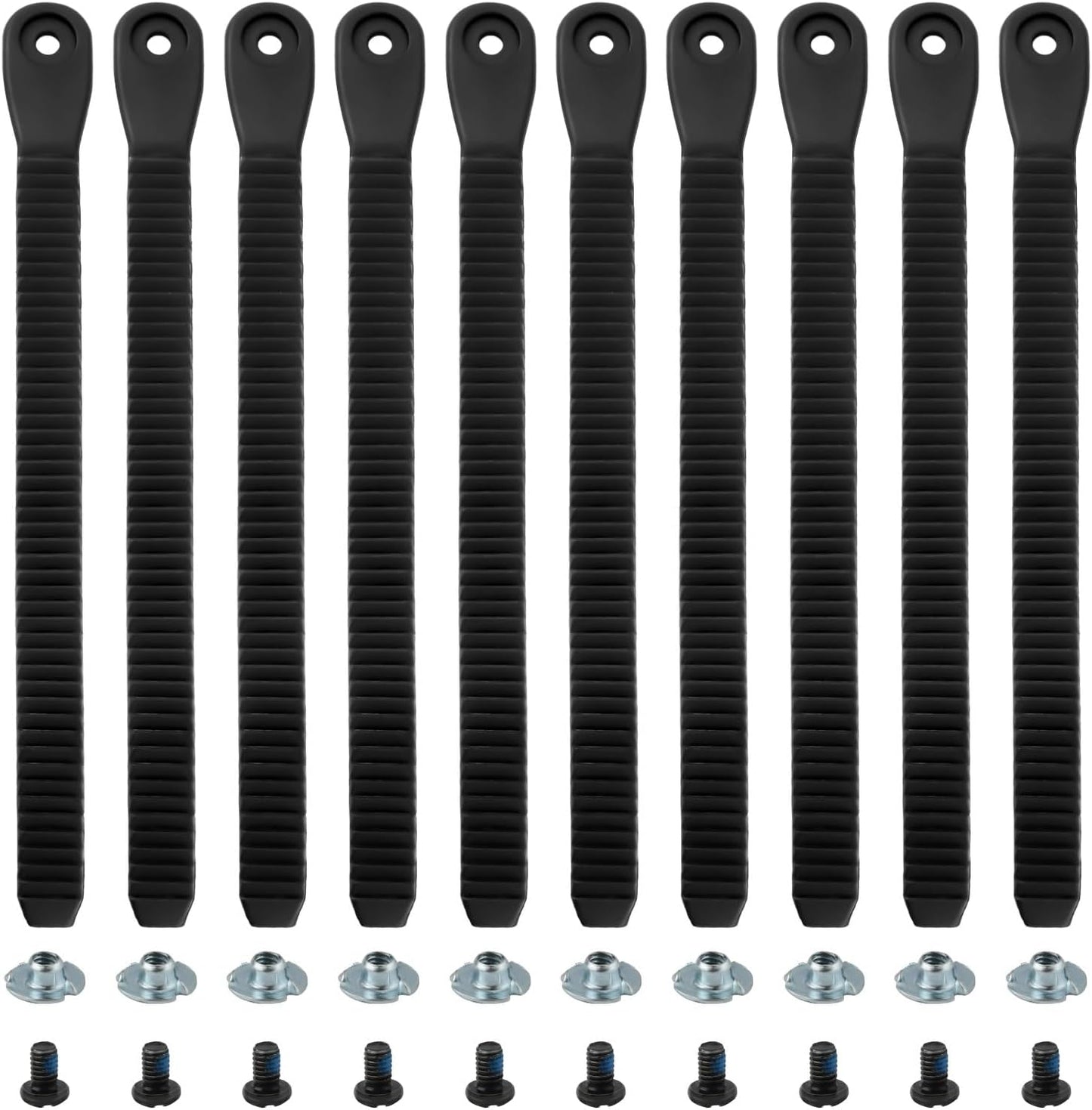BOXOB 10pcs Snowboard Binding Straps - Secure Replacement Set