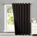 Extra Wide Patio Door Curtain 100% Blackout Panel - Heavy-Duty Thermal
