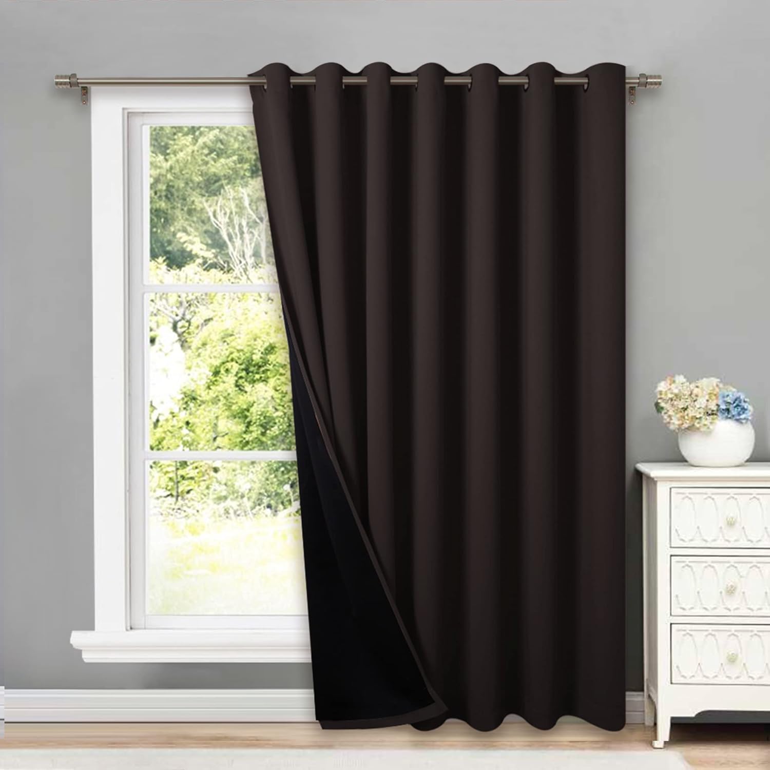 NICETOWN Extra Wide Patio Door Curtain for Ultimate Privacy