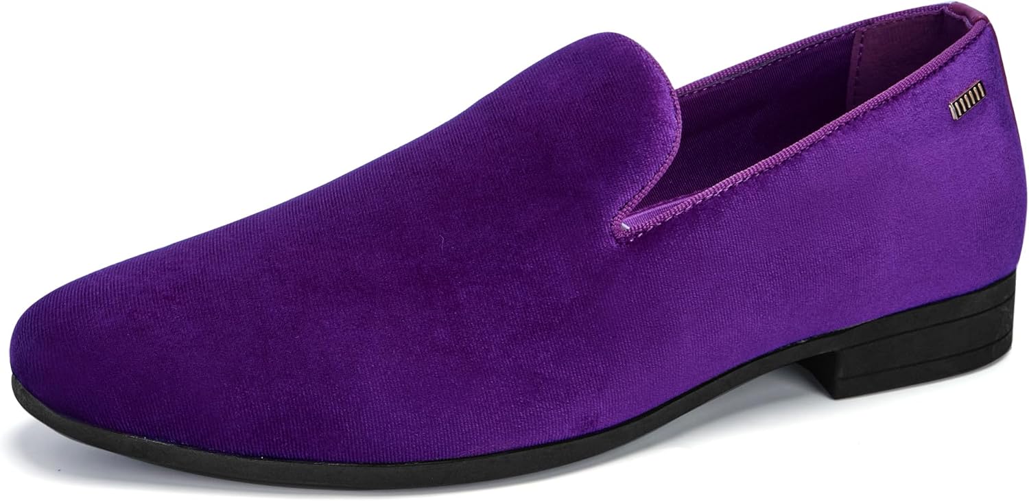 UUBARIS Mens Velvet Loafers Slip-on Dress Shoes for Style