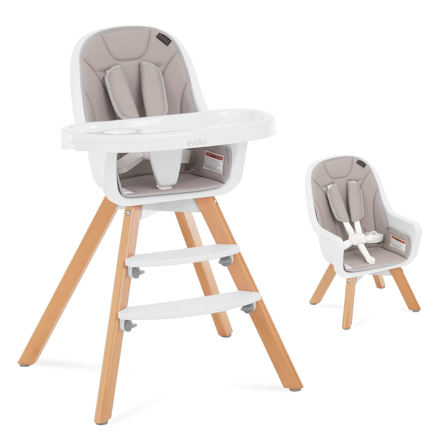 Evolur Zoodle 2-in-1 High Chair: Stylish & Convertible!