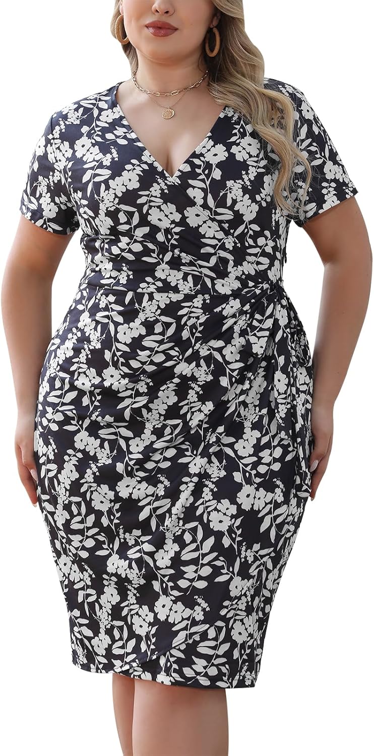 Nemidor Plus Size Dresses for Curvy Women - Summer Bodycon Style