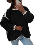 Chunky Knit Fall Sweater for Women by KIRUNDO in Oversized Style