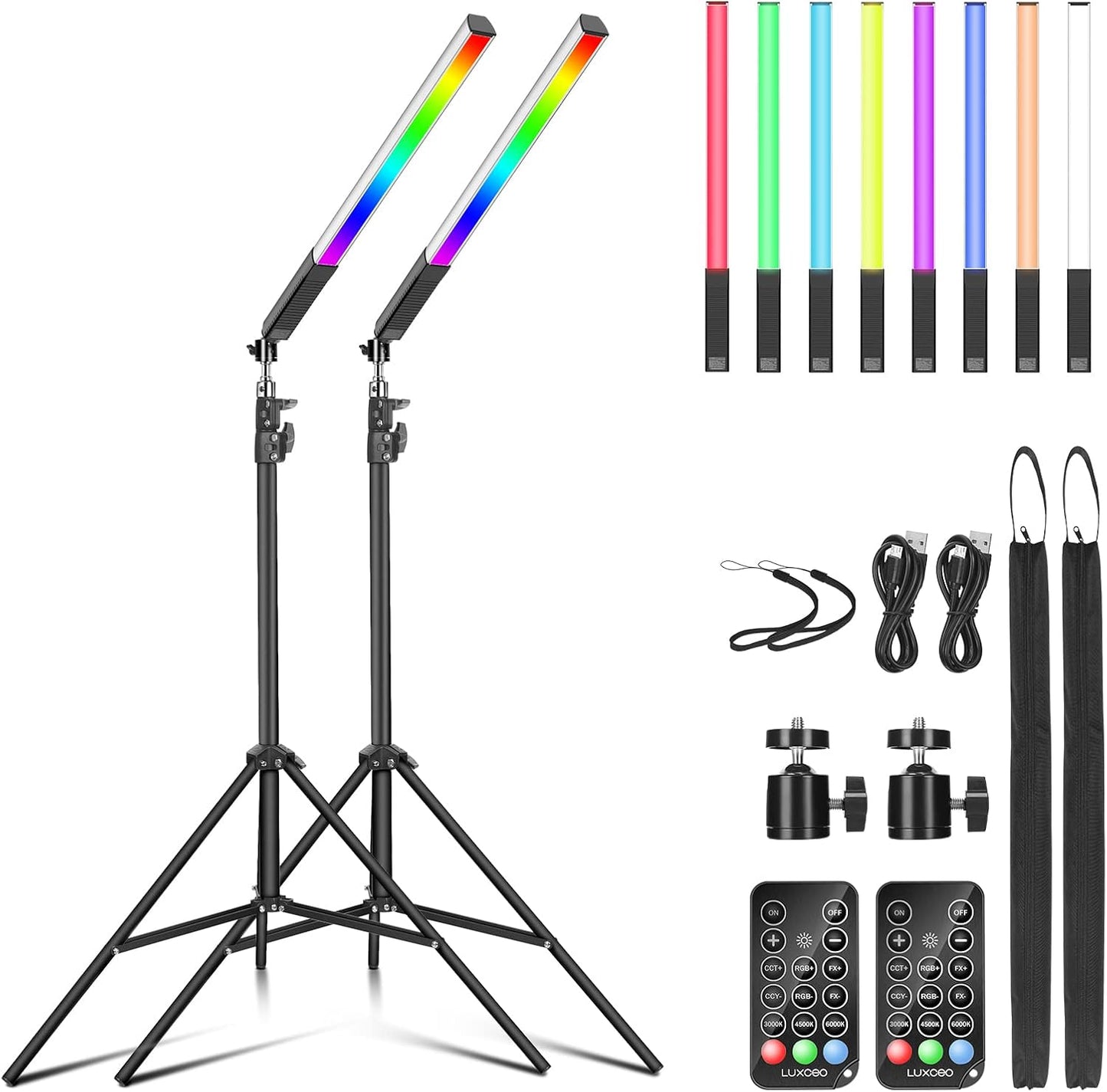 RGB LED Video Light Wand Stick with Tripod & Remote Control