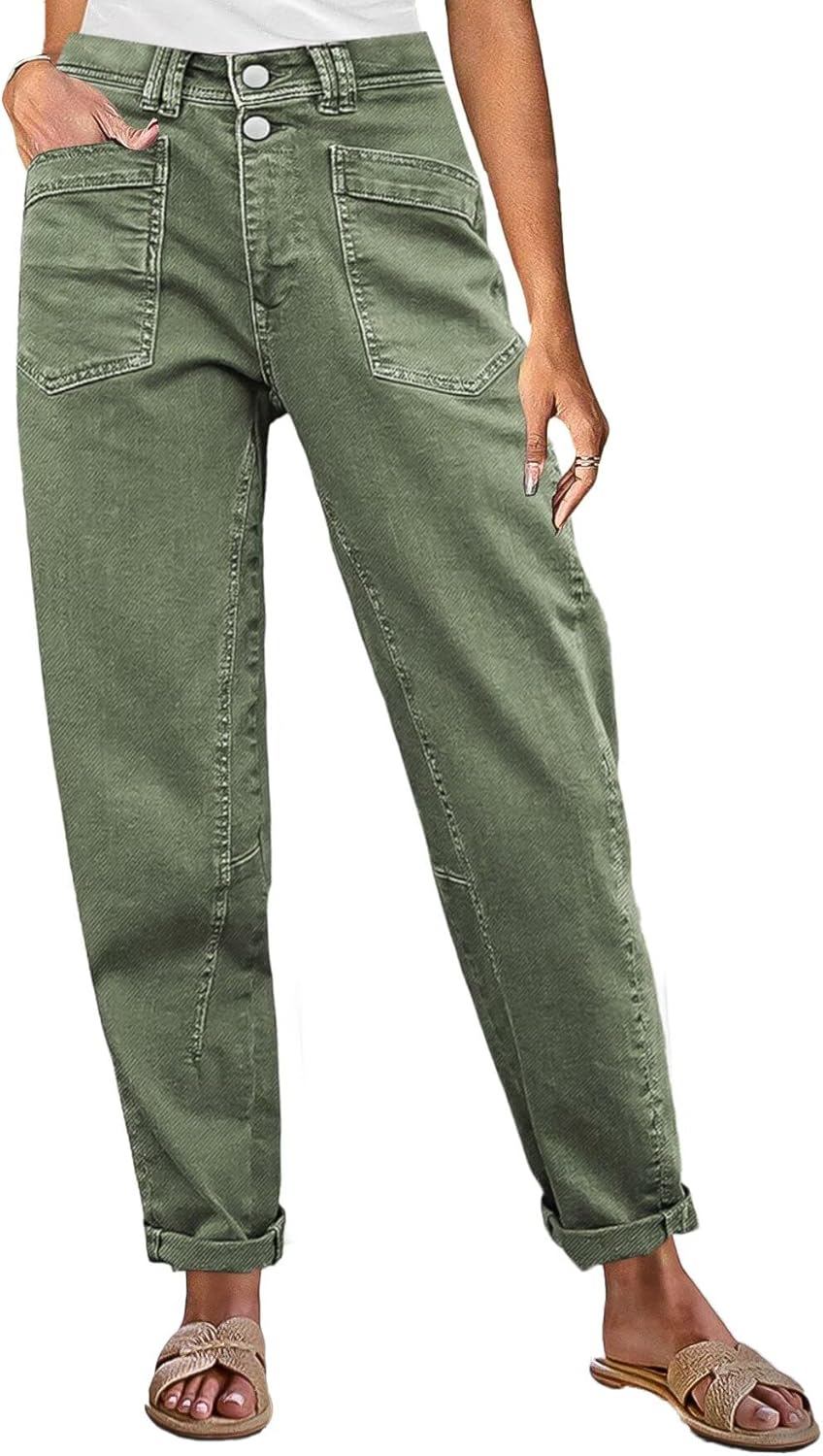 Flamingals Mid Rise Straight Leg Pants for Trendy Women