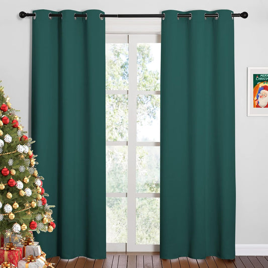 NICETOWN Christmas Thermal Insulated Blackout Curtains for Living Room