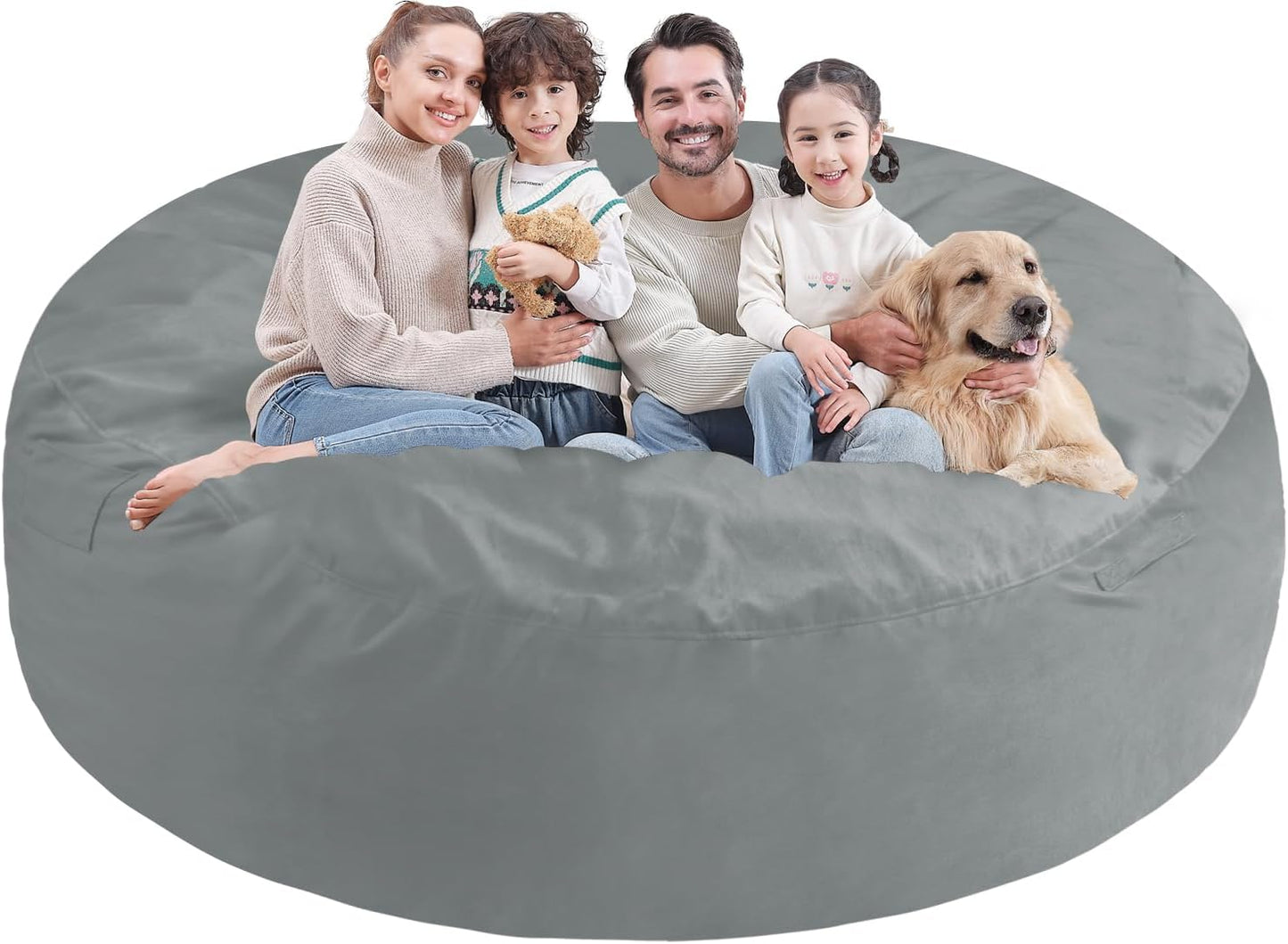 7FT Large Bean Bag Chair with Memory Foam for Ultimate Comfort