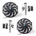 MOSTPLUS Black Universal Electric Radiator Slim Fan Push/Pull 12 in