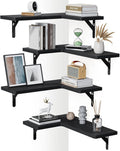 Corner Floating Shelves Set of 4 for Home and Office Decor