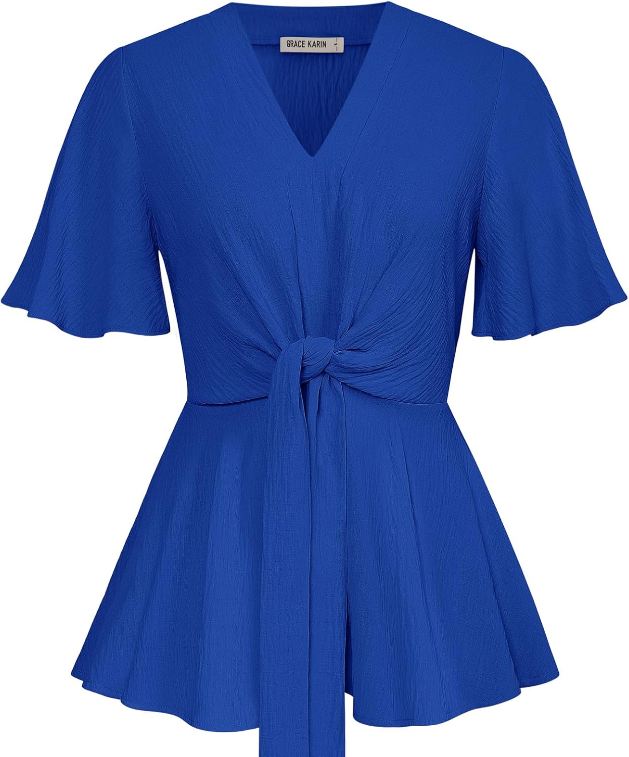 Elegant V Neck Peplum Tops for Women by GRACE KARIN - Stylish