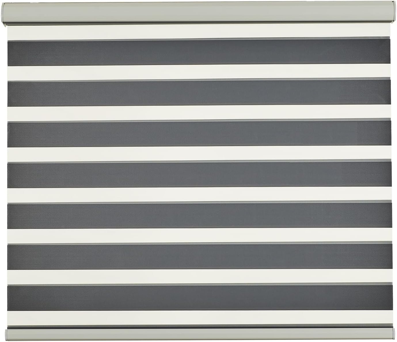 Persilux Cordless Zebra Blinds for Indoor Windows - Grey