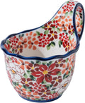 ALMA Handpainted Microwavable Soup Bowl with Loop Handle - 18.6oz
