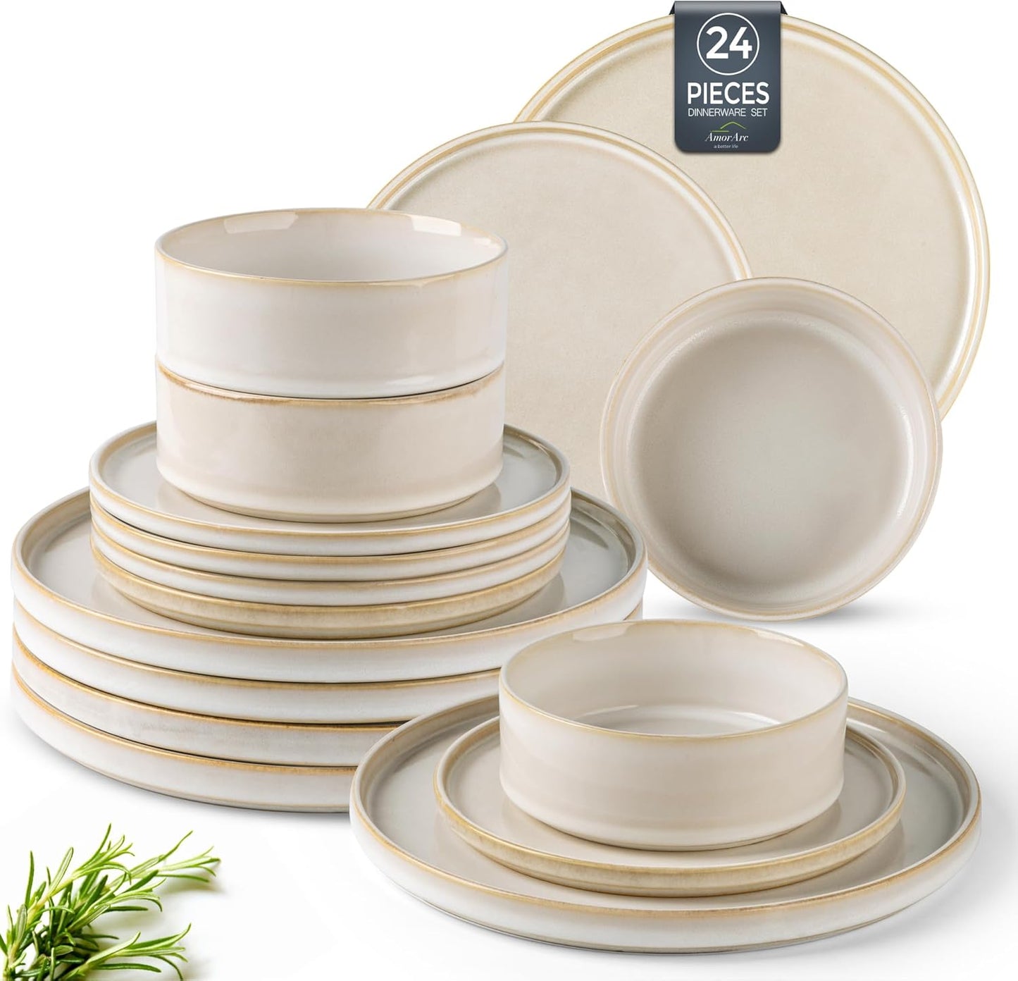 AmorArc Ceramic Dinnerware Sets for Stylish Dining Experience