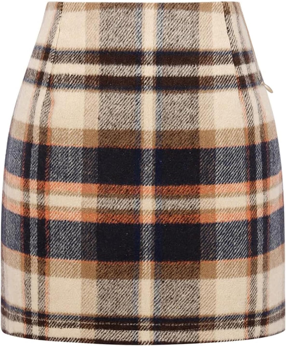 Womens Plaid Skirt 2025 Fall Dress High Waisted Mini Wool