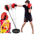 Kids Punching Bag Set with Gloves & Pump - Portable Adjustable Bag