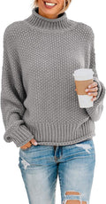 Dokotoo Womens Chunky Cable Knit Turtleneck Sweater - Cozy Winter