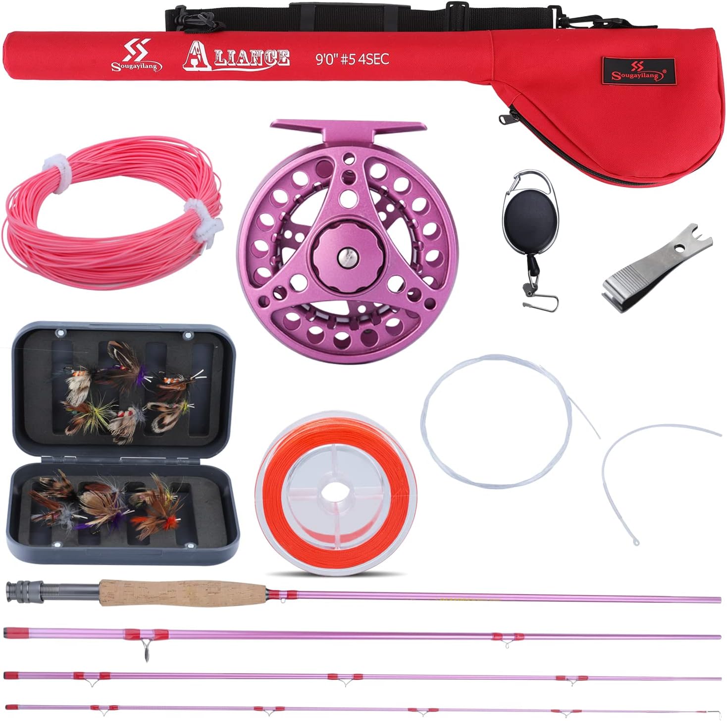 Sougayilang Fly Fishing Rod Reel Combos for Beginners and Ladies