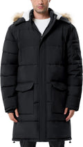 Winter Coats For Men Long Water Resistant Hooded Insulated Parka