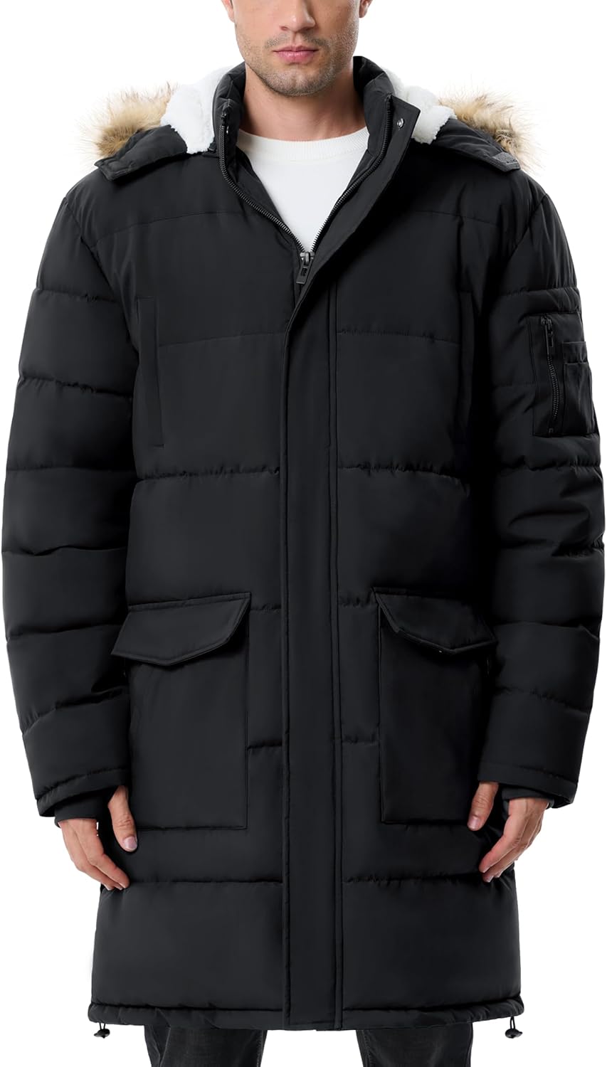 Winter Coats For Men Water Resistant Warm Thicken Parka Coat