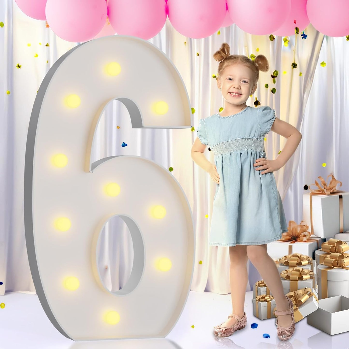 Imprsv 4FT Light Up Numbers and Letters for 60th Birthday