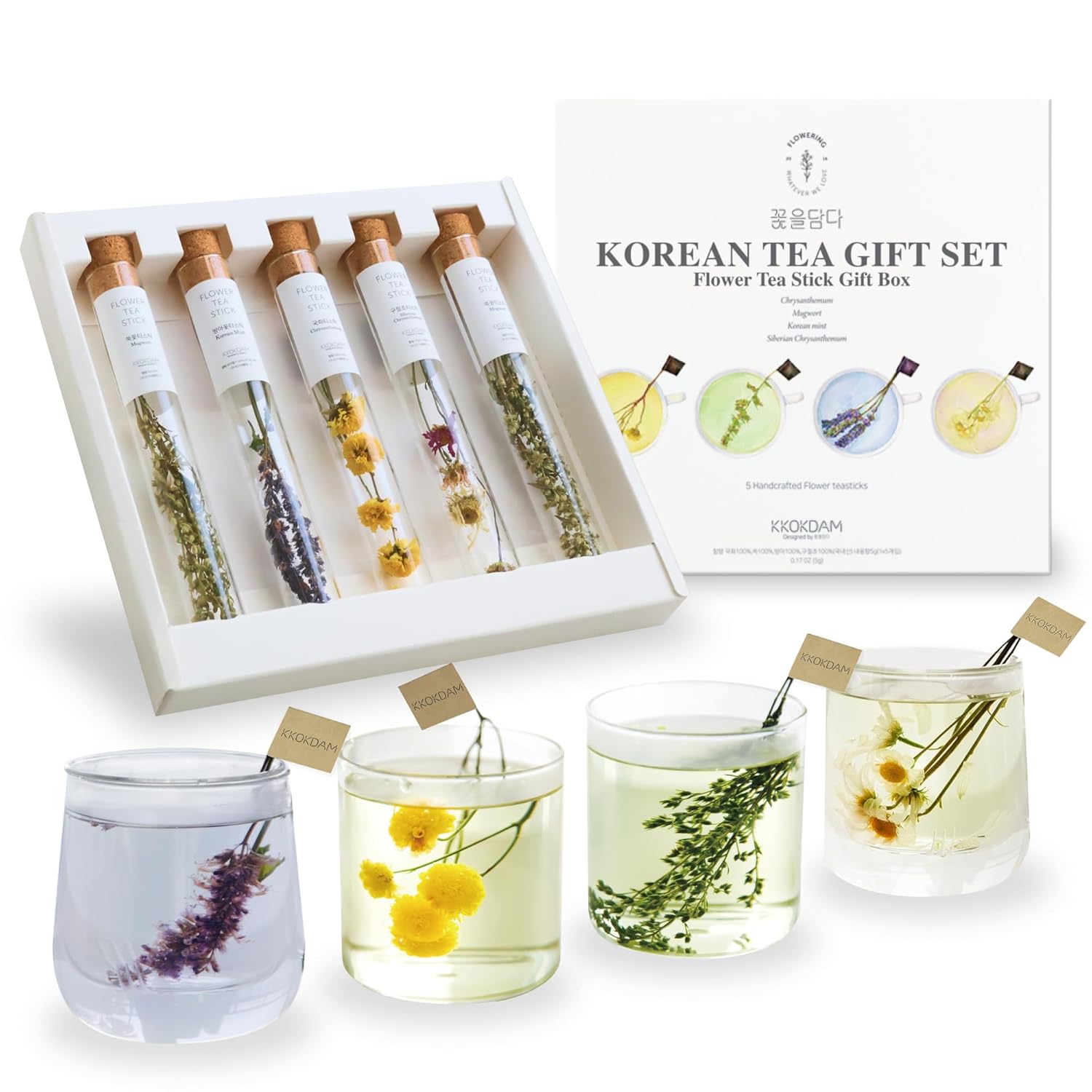 KKOKDAM Fancy Korean Tea Gift Set - Premium Flower Tea Variety