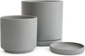 Ceramic Planter Pots Set 6in & 8in - Minimalist Indoor Planters