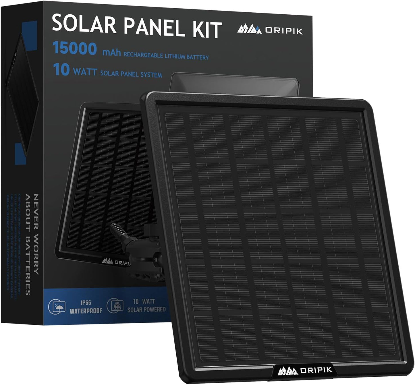Trail Camera Solar Panel Charger with 15000mAh Lithium Battery