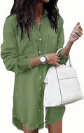 Casual Denim Dress for Women - Stylish Button Down Tunic