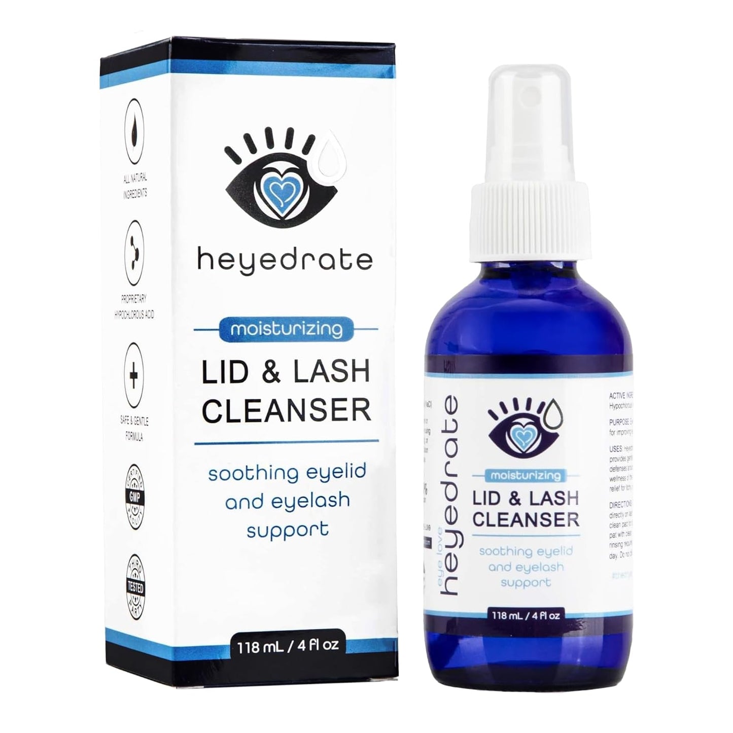 Lid and Lash Cleanser for Soothing Dry Eye Irritation 4oz