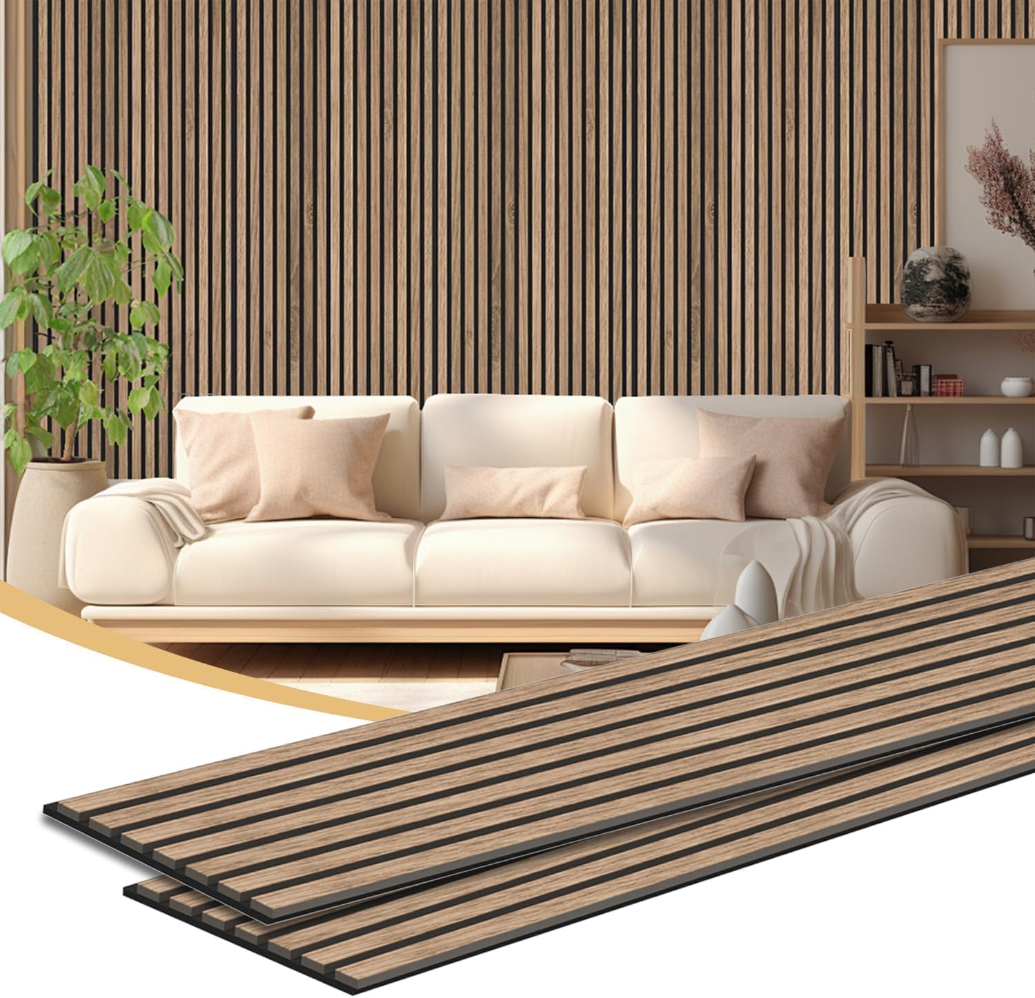 Wood Slat Panels for Wall - Stylish Acoustic Decor Solution