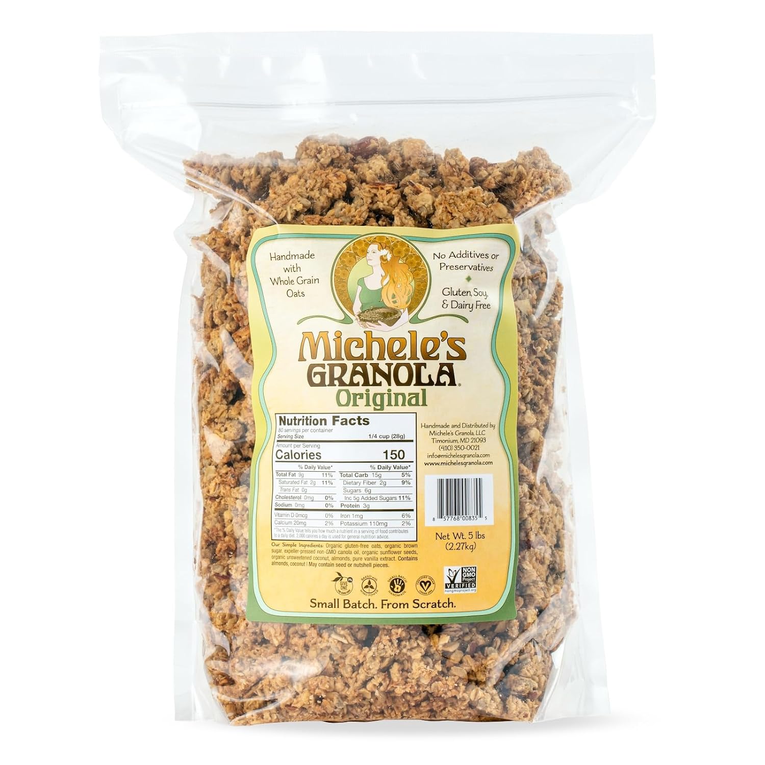 Micheles Granola Original Handmade Vegan Gluten-Free 80oz Bag