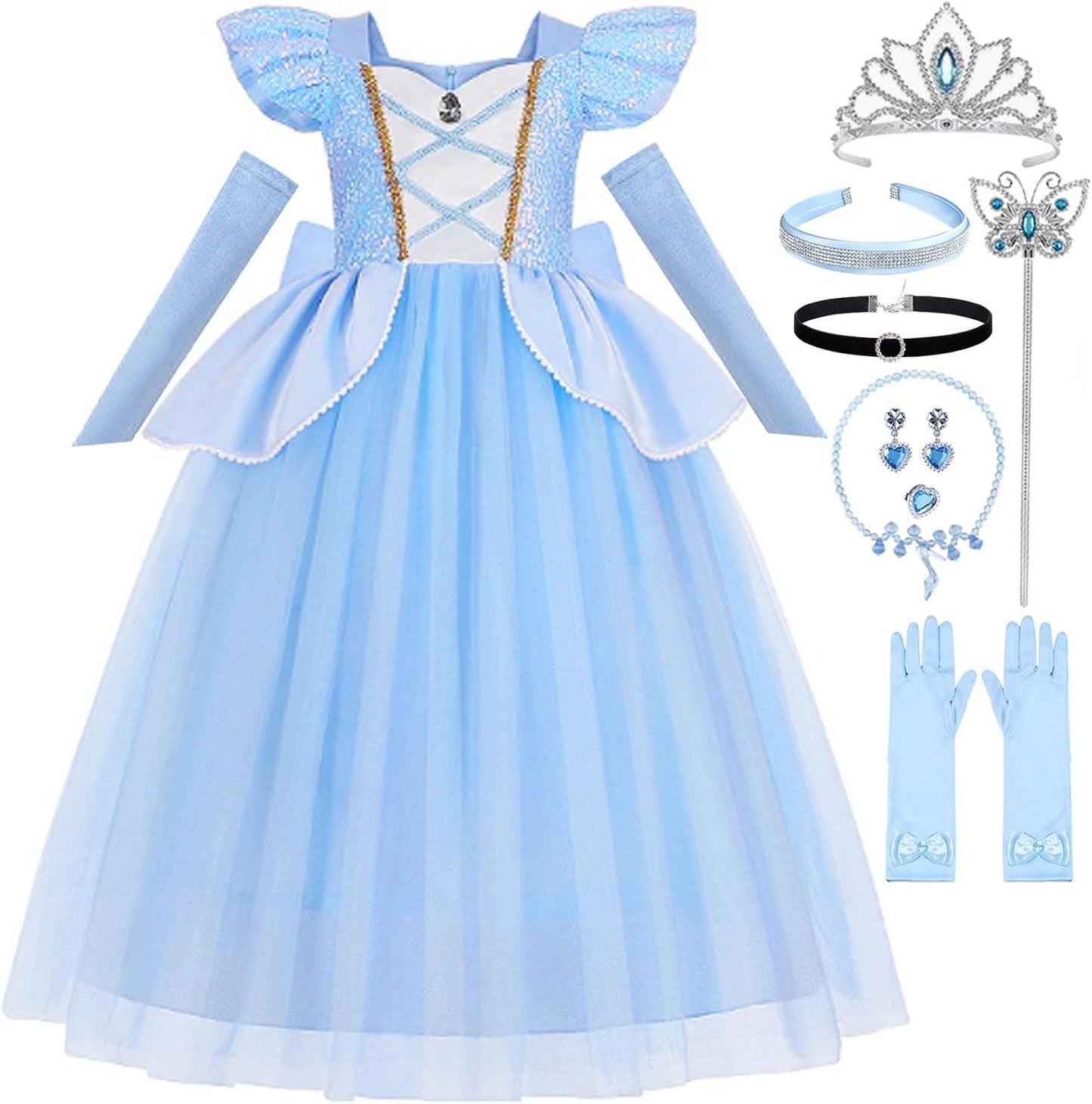 Cinderella Costume for Girls - Enchanting Blue Princess Dress