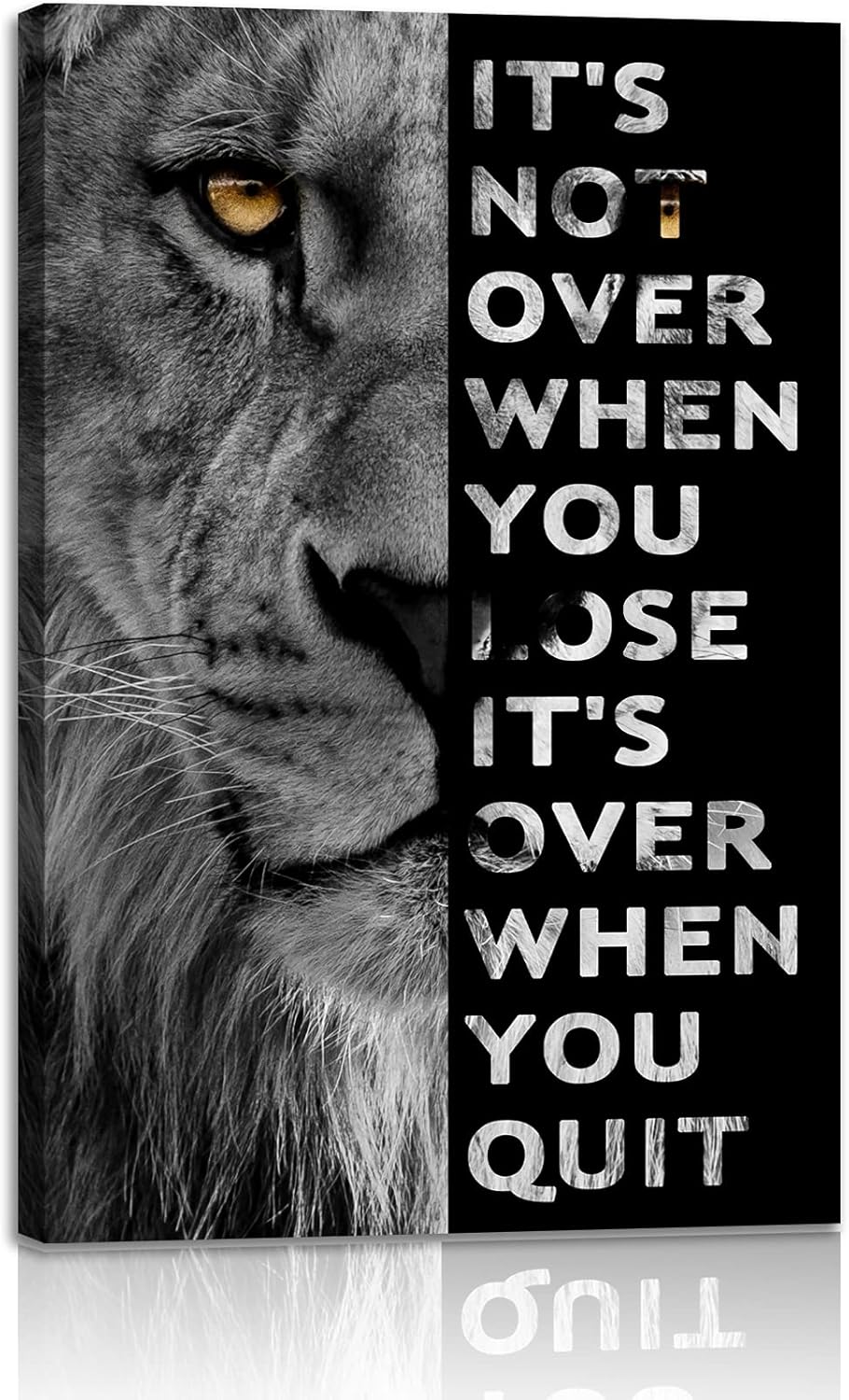 Never Give Up Motivational Print Canvas Wall Art for Home Decor