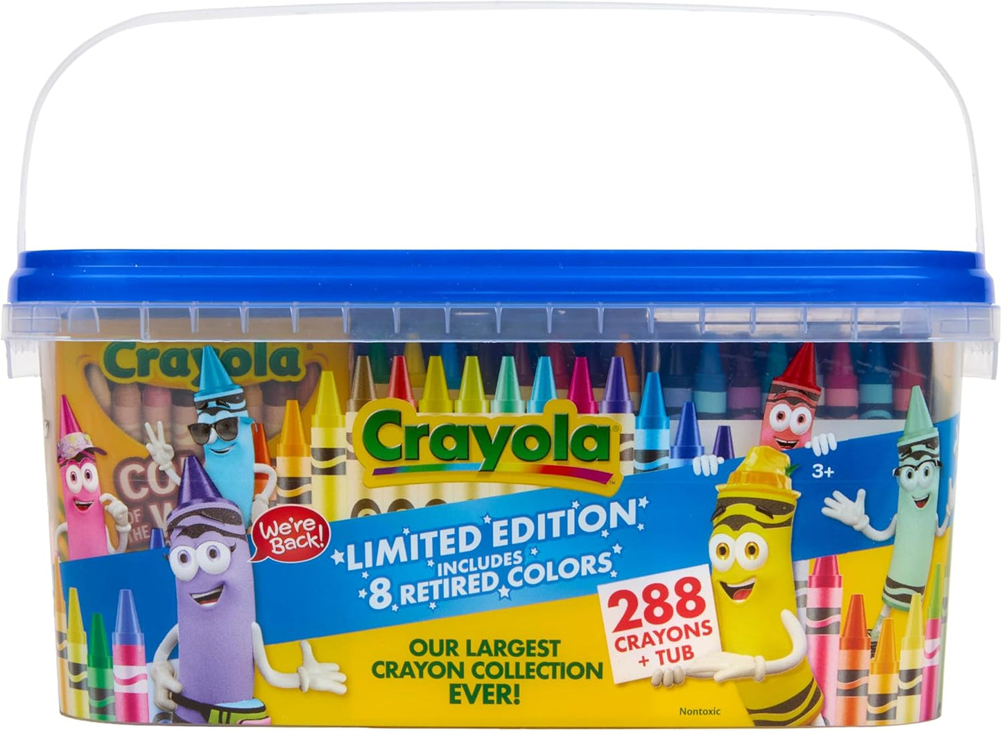 Crayola Crayon Tub with Limited Edition Colors for Kids Fun