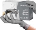 FifthPulse Cool Gray Nitrile Disposable Gloves - Comfortable, Food