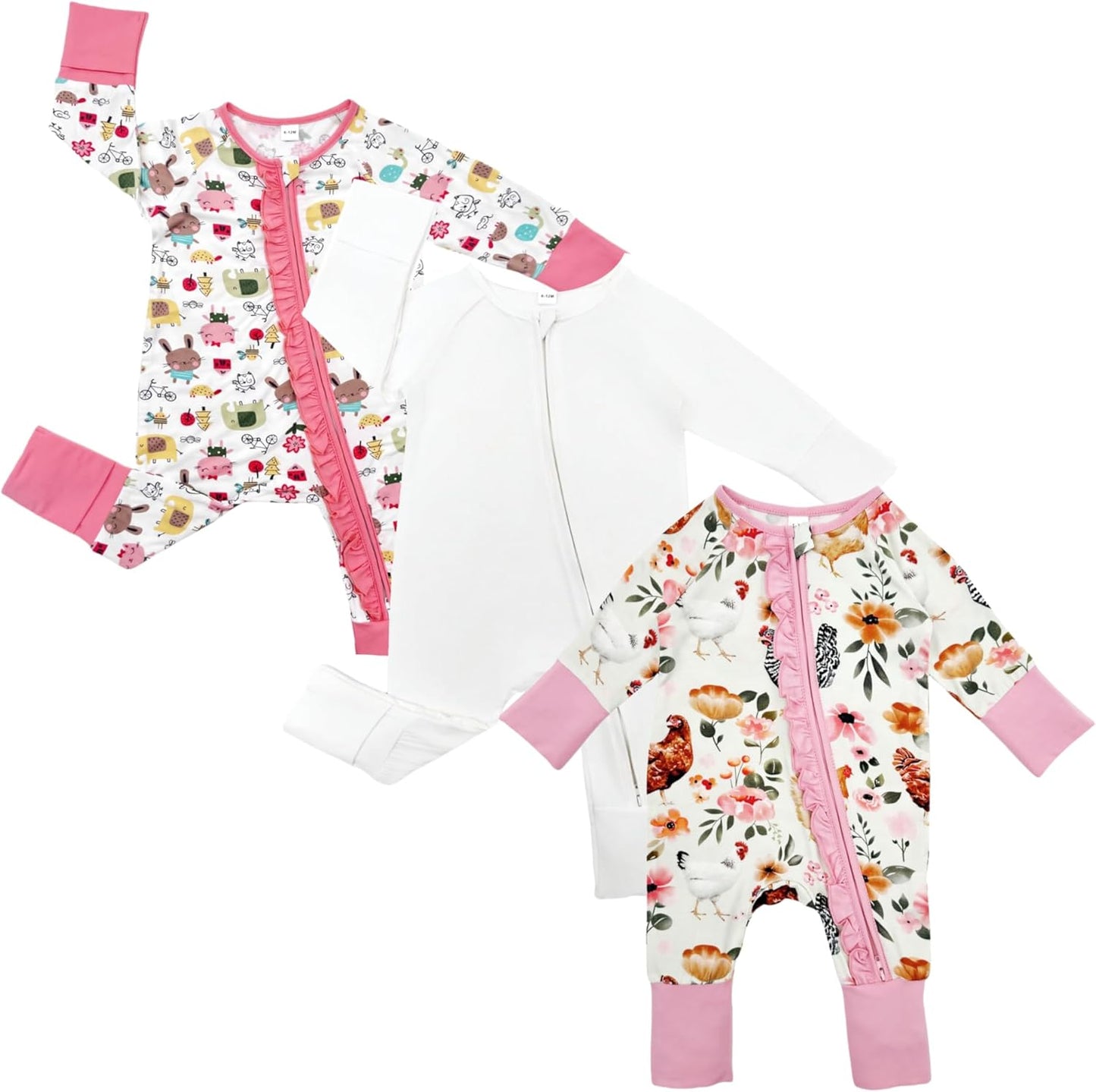 Bow Dream Baby Girl Clothing Footies for Newborns to 24 Months