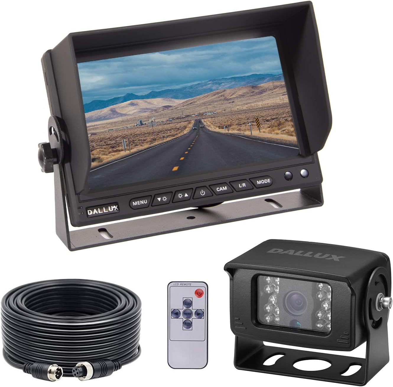 Heavy Duty Vehicle Backup Camera Kit with 7in LCD Monitor