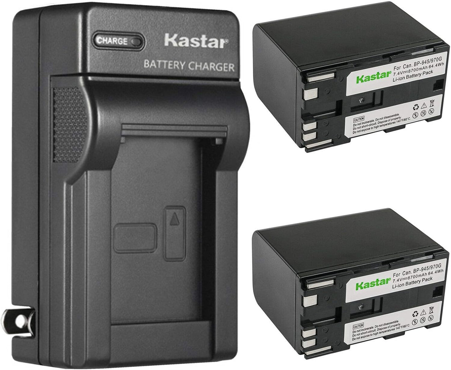 Kastar 2-Pack Battery and AC Wall Charger for Canon Cameras